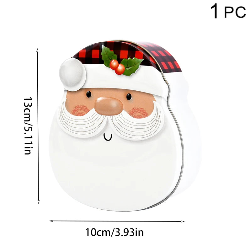 Christmas Gingerbread Iron Candy Boxes Merry Christmas Decorations for Home New Year Xmas Gifts Box Christmas Ornaments Navidad