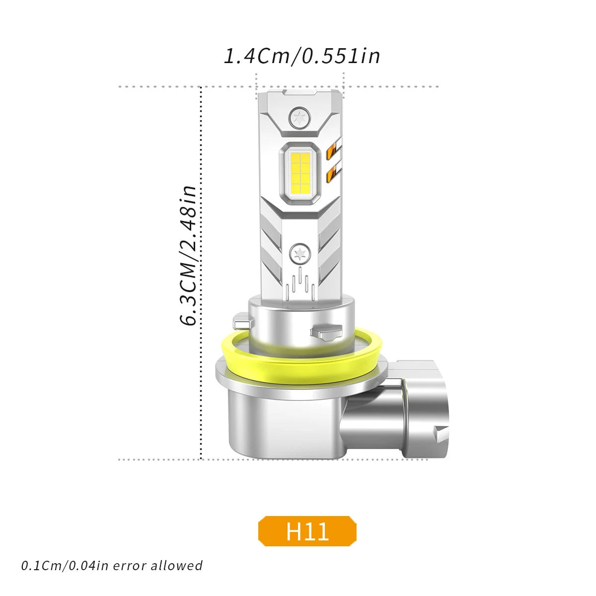 2PCS H7 H4 9005 9006 HB3 HB4 H11 H8 H9 LED Headlight Bulbs 12V 6000K 3570Chips Plug and Play for Car Headlight Lights