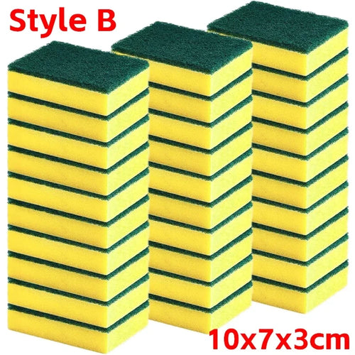 Double sided magic sponge for motorcycles, pots, and kitchens -