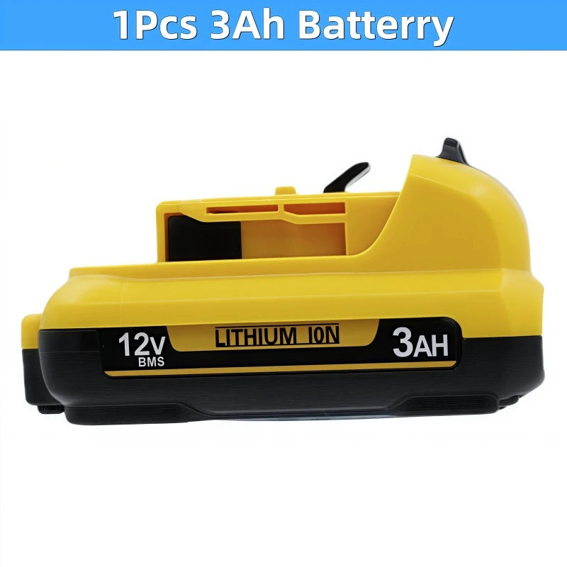 .For DeWalt 12V 2Ah 3Ah 5Ah 6Ah Battery DCB127 DCB124-XJ DCD796 DCF922 Rechargeable Lithium-ion.