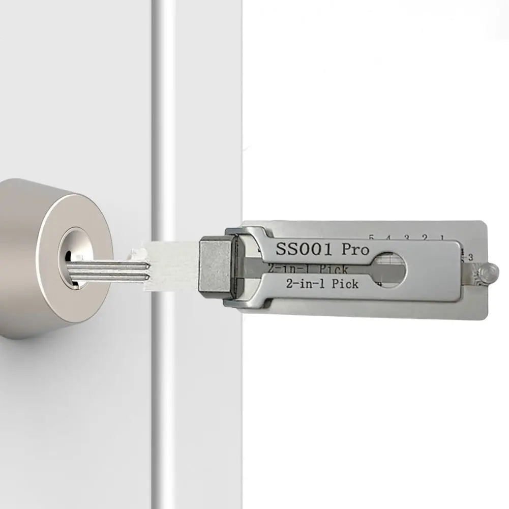 2in1 Stainless Steel Key Decoder Precision Hook And Pickup Hand Tool O-ring Pickup Repair Kit Available Hook Hand Measuring Tool