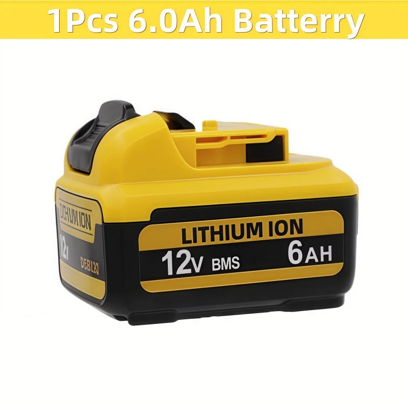 .For DeWalt 12V 2Ah 3Ah 5Ah 6Ah Battery DCB127 DCB124-XJ DCD796 DCF922 Rechargeable Lithium-ion.