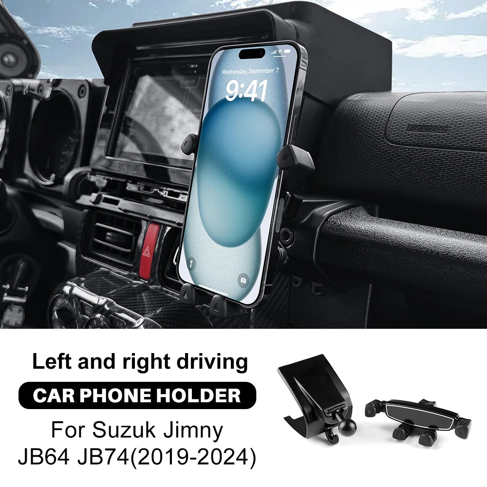Car Mobile Phone Holder For Suzuki Jimny JB64 JB74 2019 2020 2021 2022 2023 2024 2025 Bracket Mount Gravity GPS Stand Magnetic