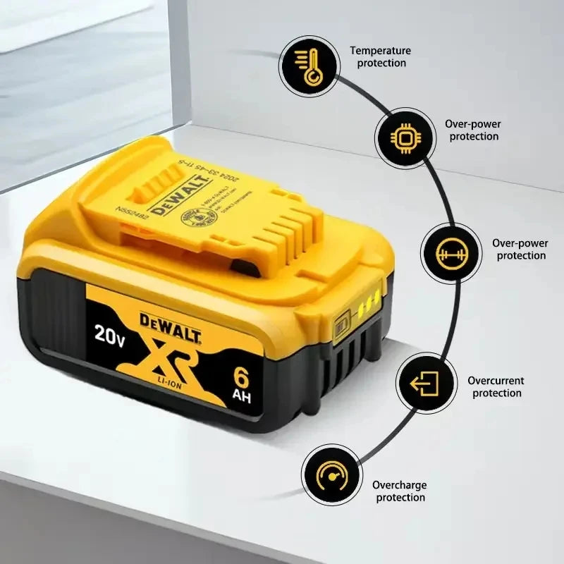 2AH 5AH 6Ah 9Ah Original Dewalt 20V Battery  For DCB200  DCB606 DCD609 18v dewalt outillage dewalt power tools Battery