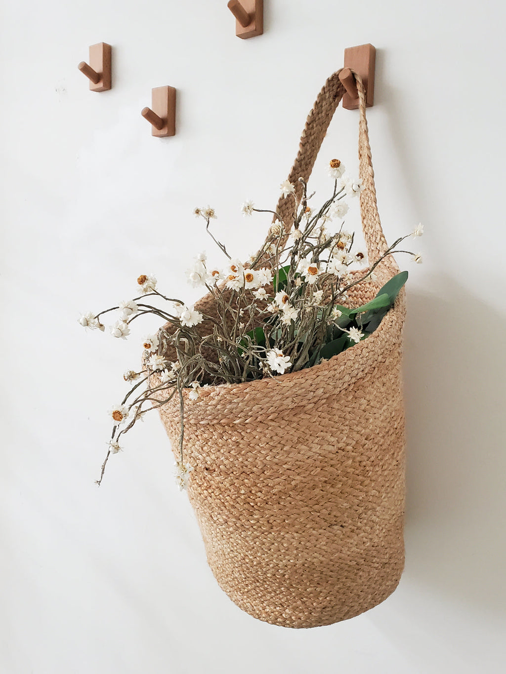Cesta Decorativa de Pared Kata - Yute Trenzado