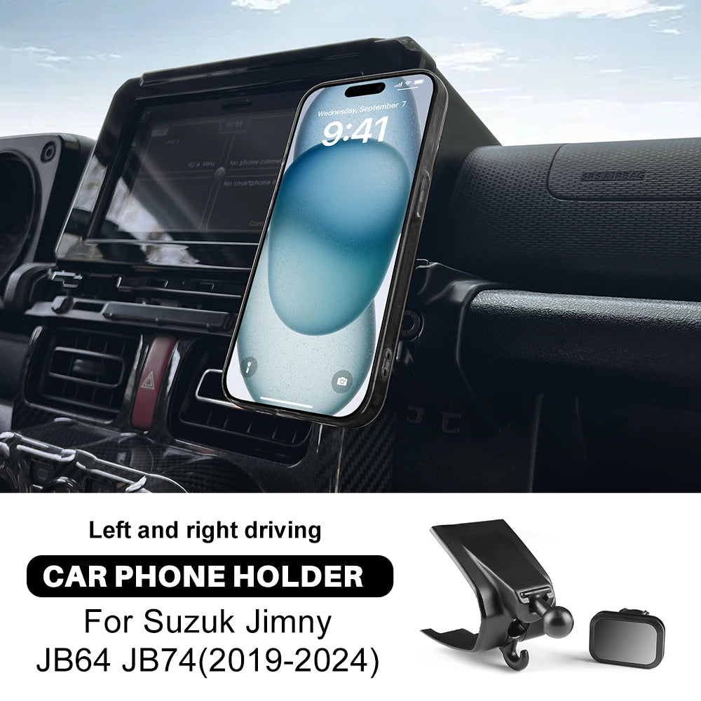 Car Mobile Phone Holder For Suzuki Jimny JB64 JB74 2019 2020 2021 2022 2023 2024 2025 Bracket Mount Gravity GPS Stand Magnetic