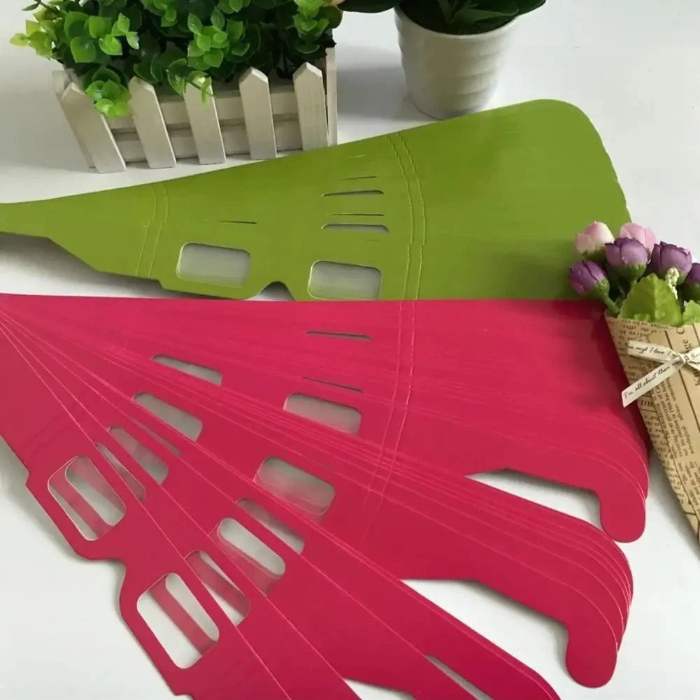 100pcs Pack 3D Paper Prisms Diffraction Rainbow Glasses For Laser Shows,Raves,Lights For New Year&Christmas Holidays