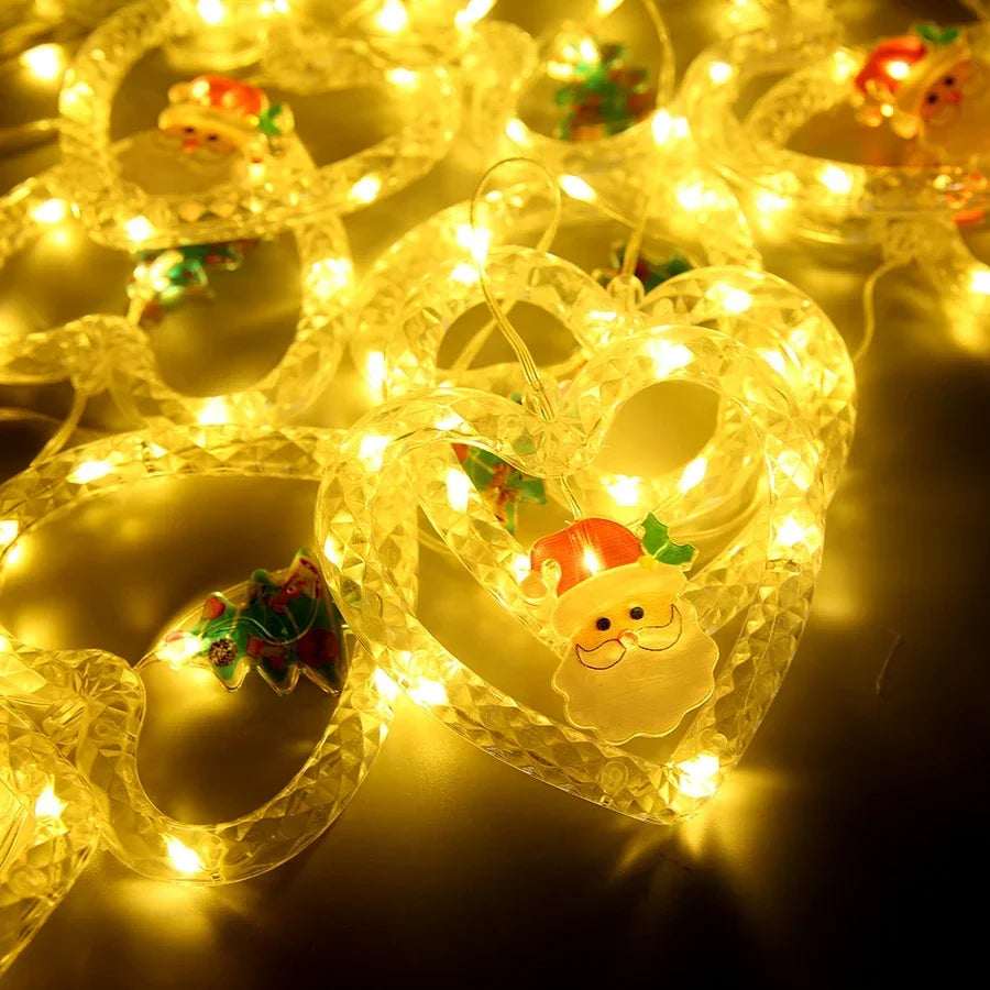 3M Christmas Wish Ring Curtain Curtain Garland Decorations For Home Christmas Ornaments Xmas Gifts Navidad 2024 New Year Decor