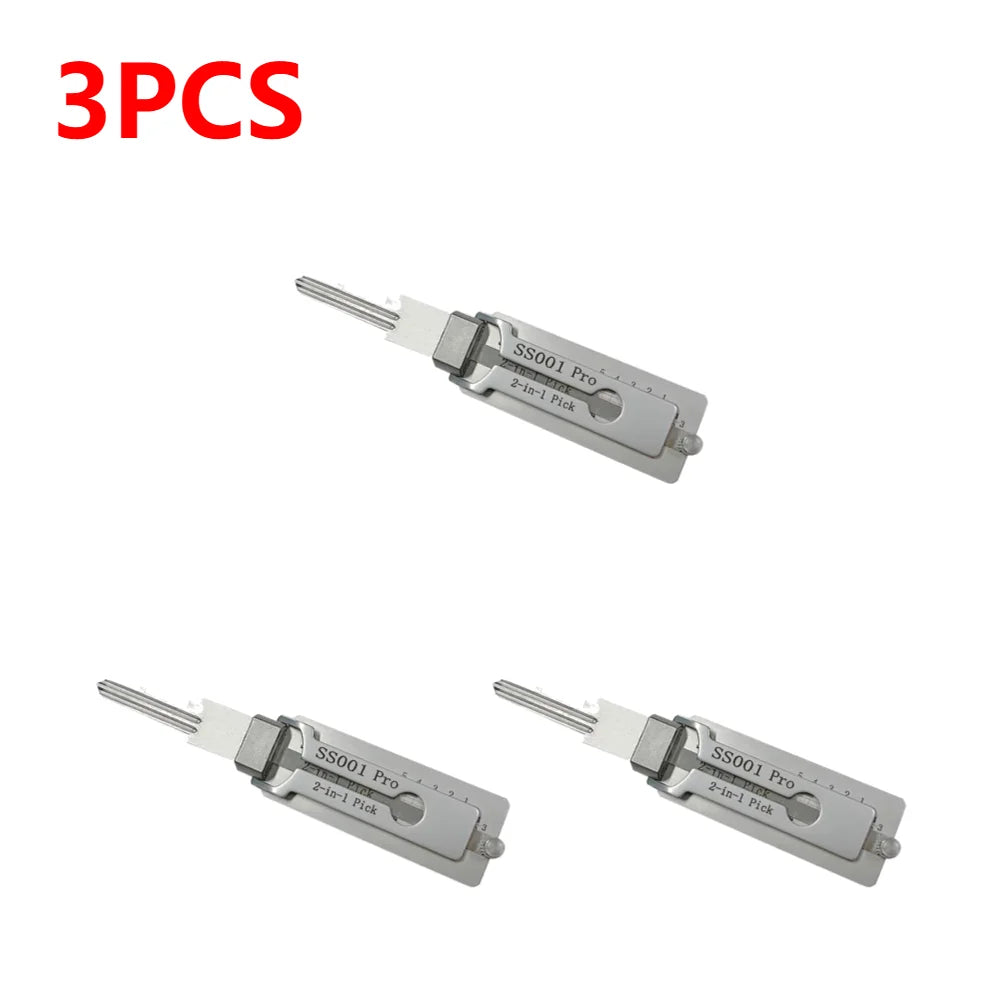 2in1 Stainless Steel Key Decoder Precision Hook And Pickup Hand Tool O-ring Pickup Repair Kit Available Hook Hand Measuring Tool