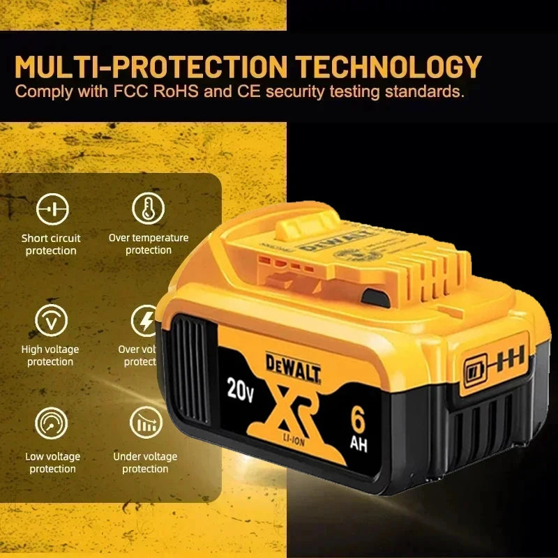 2AH 5AH 6Ah 9Ah Original Dewalt 20V Battery  For DCB200  DCB606 DCD609 18v dewalt outillage dewalt power tools Battery