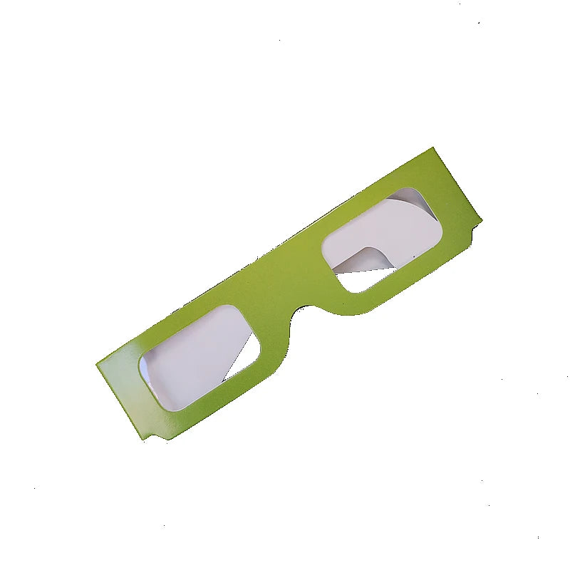 100pcs Pack 3D Paper Prisms Diffraction Rainbow Glasses For Laser Shows,Raves,Lights For New Year&Christmas Holidays