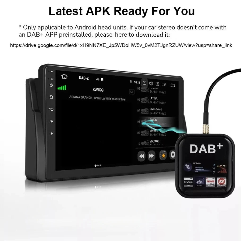 DAB+ Antenna With USB Adapter Universal Android Car Radio GPS Stereo Receiver Europe DAB+ Signal Head Unit Player