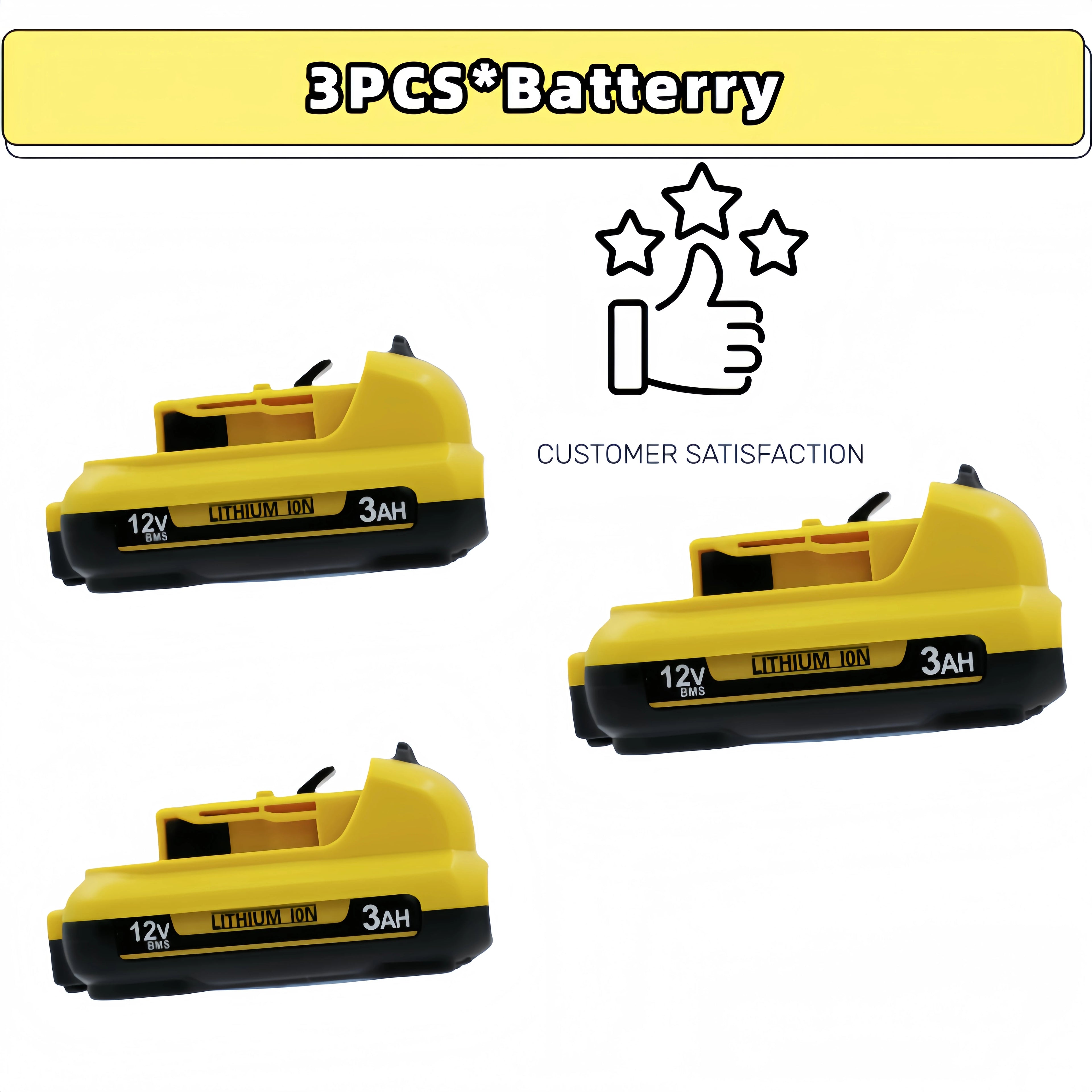 .For DeWalt 12V 2Ah 3Ah 5Ah 6Ah Battery DCB127 DCB124-XJ DCD796 DCF922 Rechargeable Lithium-ion.