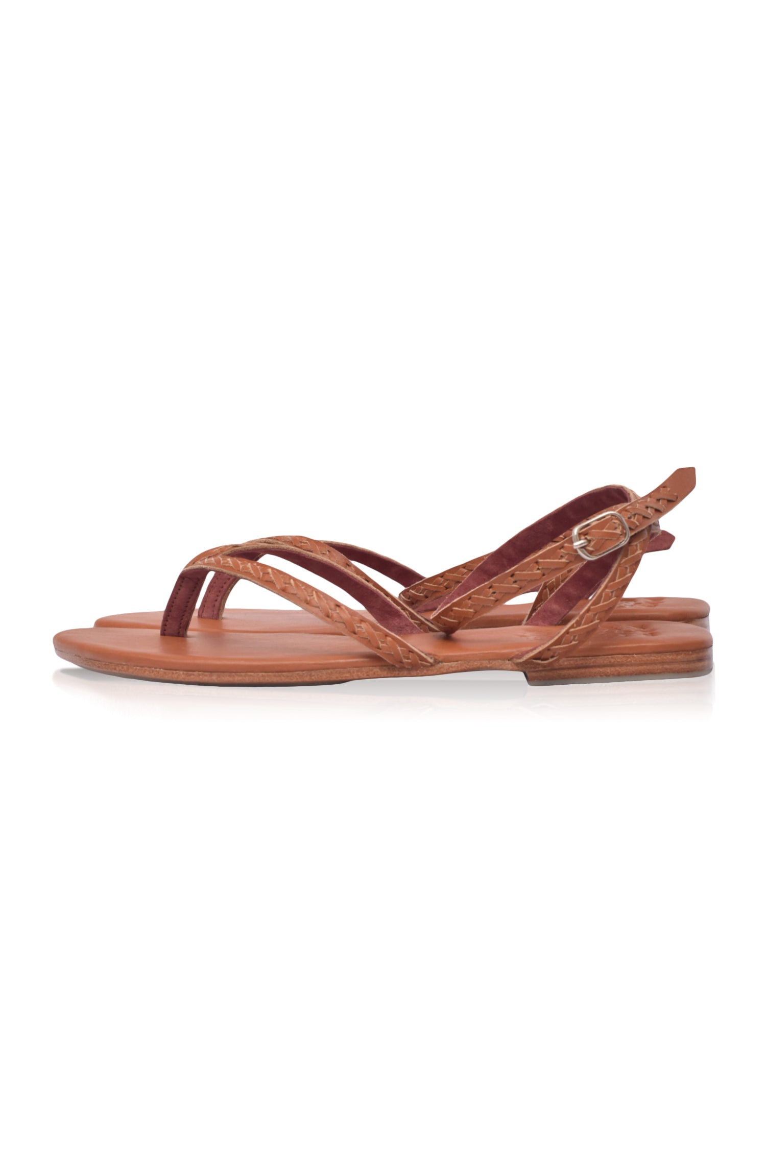 Braided Leather Thong Sandals for Women – Gladiator Flat Sandals | Premium Comfort
