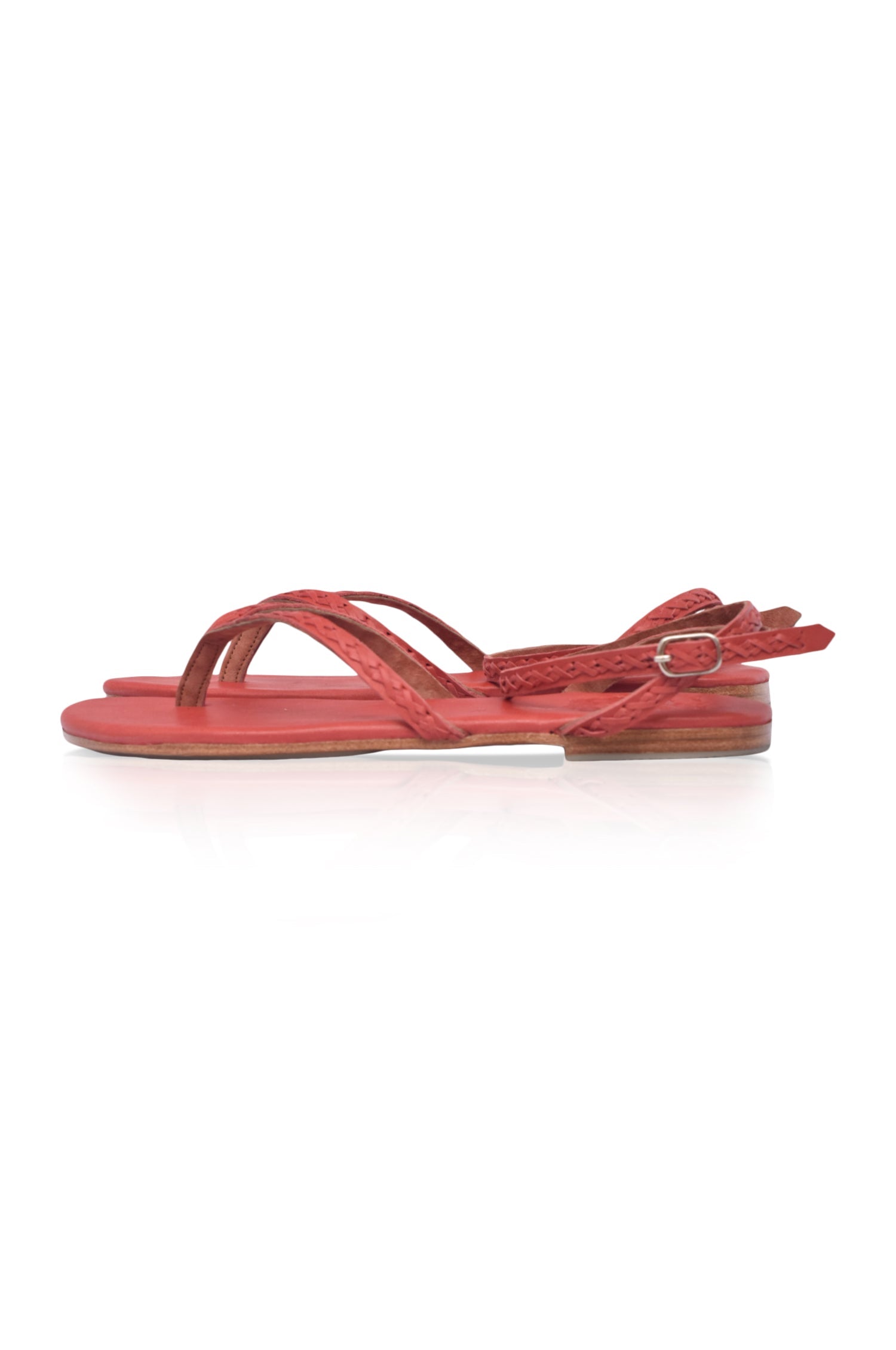 Braided Leather Thong Sandals for Women – Gladiator Flat Sandals | Premium Comfort