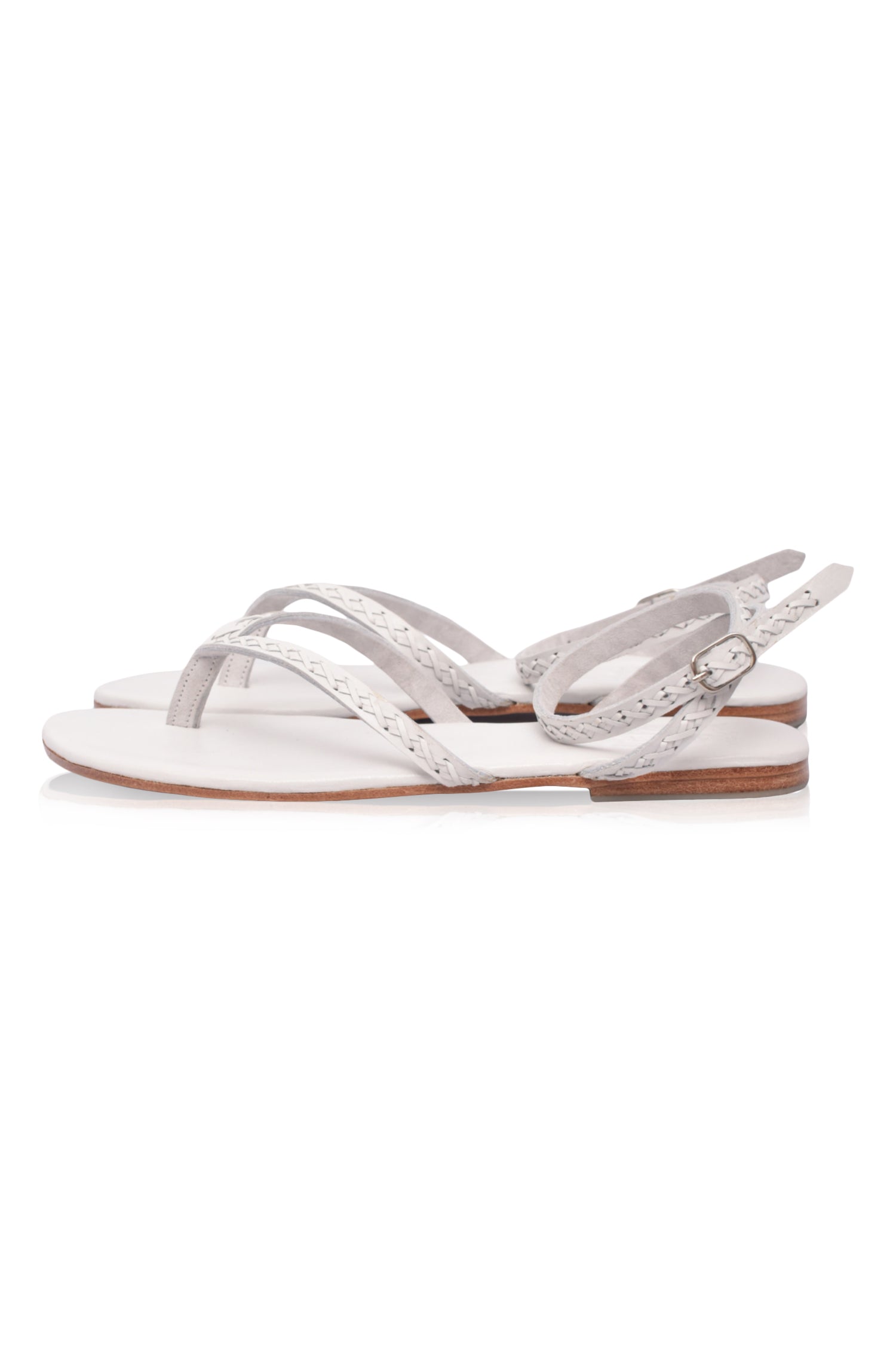 Braided Leather Thong Sandals for Women – Gladiator Flat Sandals | Premium Comfort