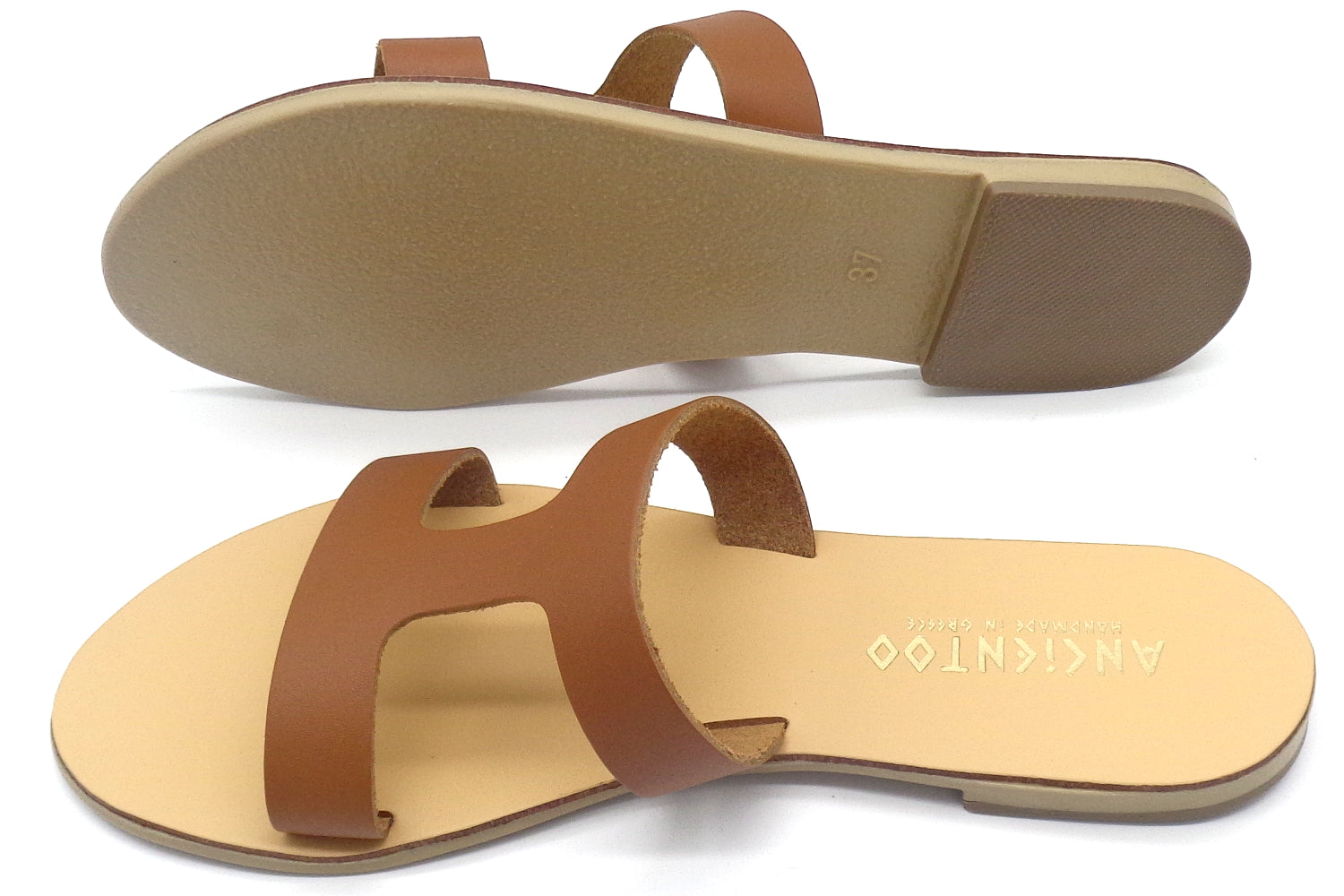 Greek Leather Slide Sandals for Women – Bia Minimalist Flat Slides | Beach & City Style