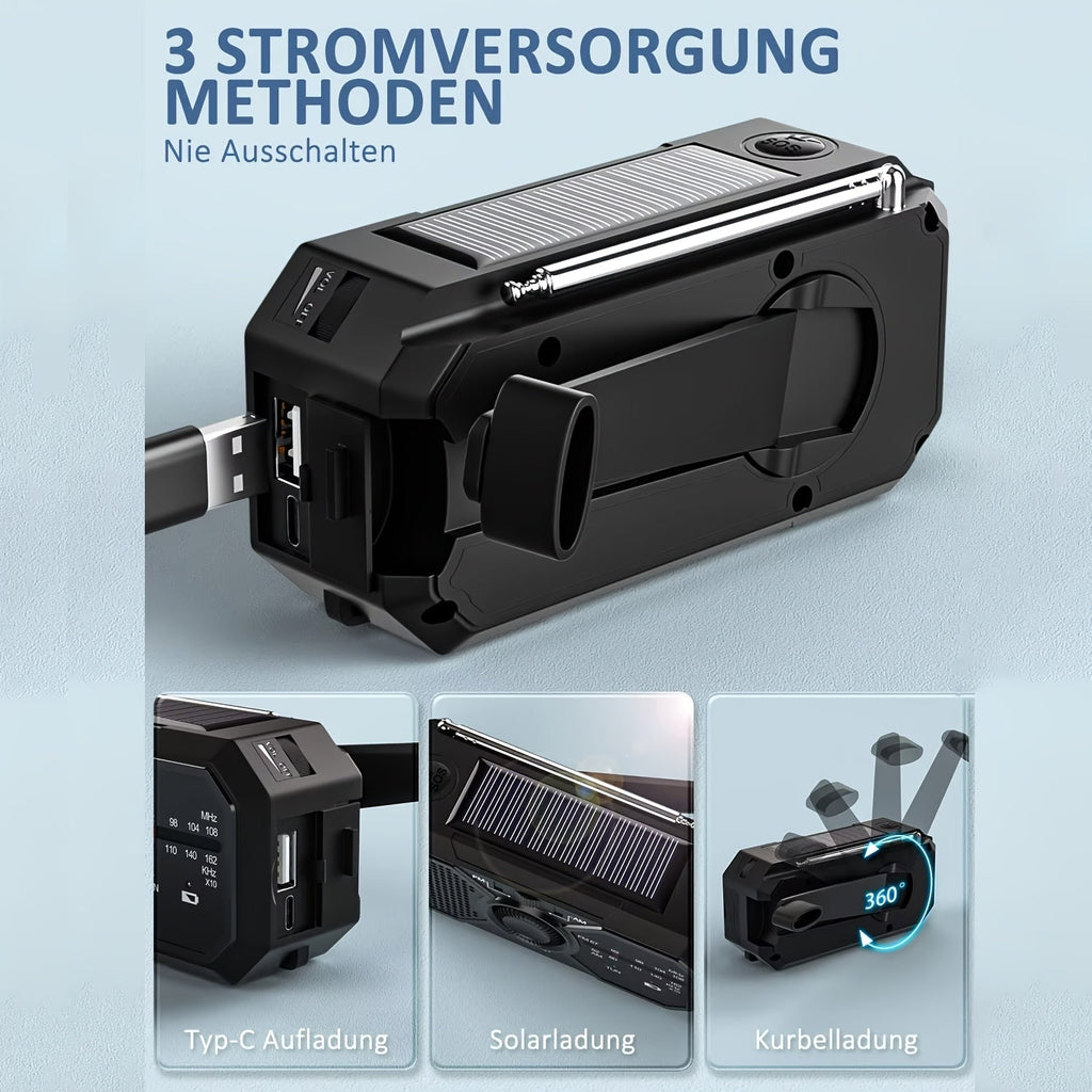 Emergency Radio Solar Hand Crank USB Power Bank-3