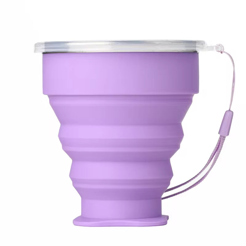 Folding Cups BPA FREE Food Grade Water Cup Travel Silicone Retractable Coloured Portable Outdoor Coffee Handcup
