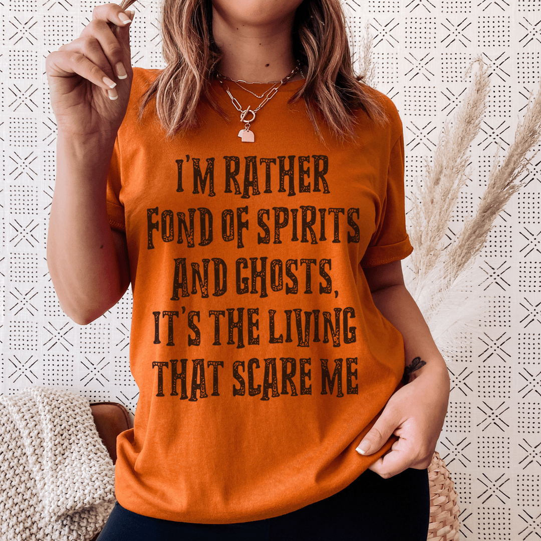 Camiseta de Halloween con estampado 'I'm Rather Fond Of Spirits And Ghosts' - foto 4