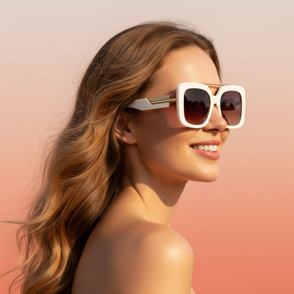Woman wearing AVONDALE sunglasses - Lifestyle fashion photography