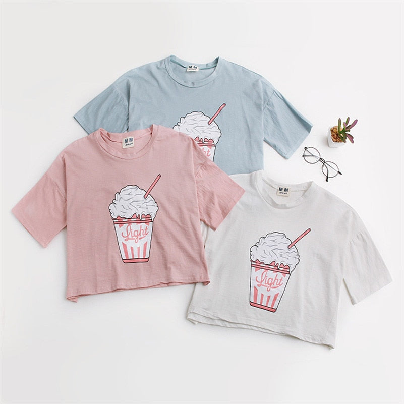 Ice cream Korean style cottonHarajuku women t shirts