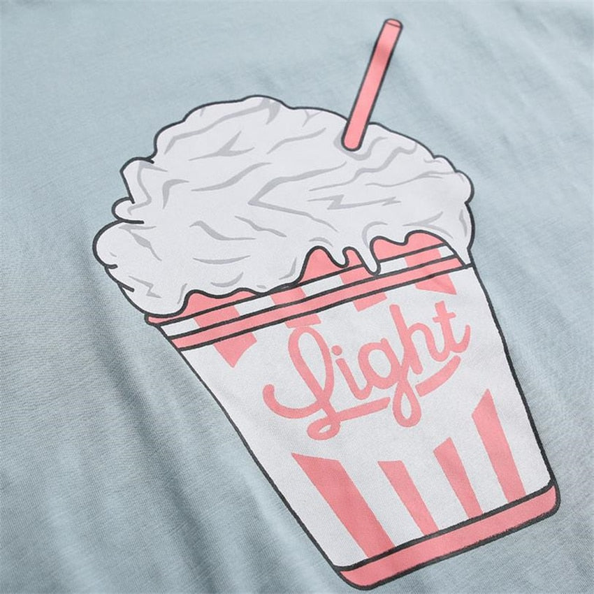 Ice cream Korean style cottonHarajuku women t shirts